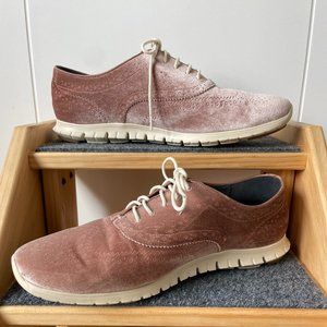 Cole Haan ZeroGrand Wingtip Oxford Sneakers | Pink Velvet | Size 11
